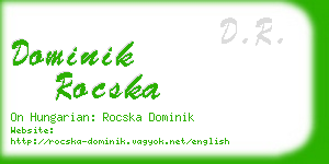 dominik rocska business card